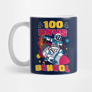 100 days of school featuring an astronaut dabbing on his rocket #4 Mug